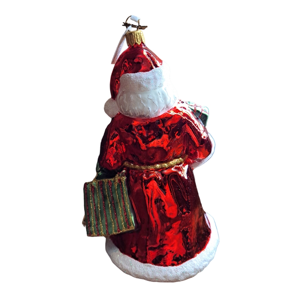 Neiman Marcus 2022 Santa Carrying Presents Christmas Tree Ornaments - Picture 2 of 4